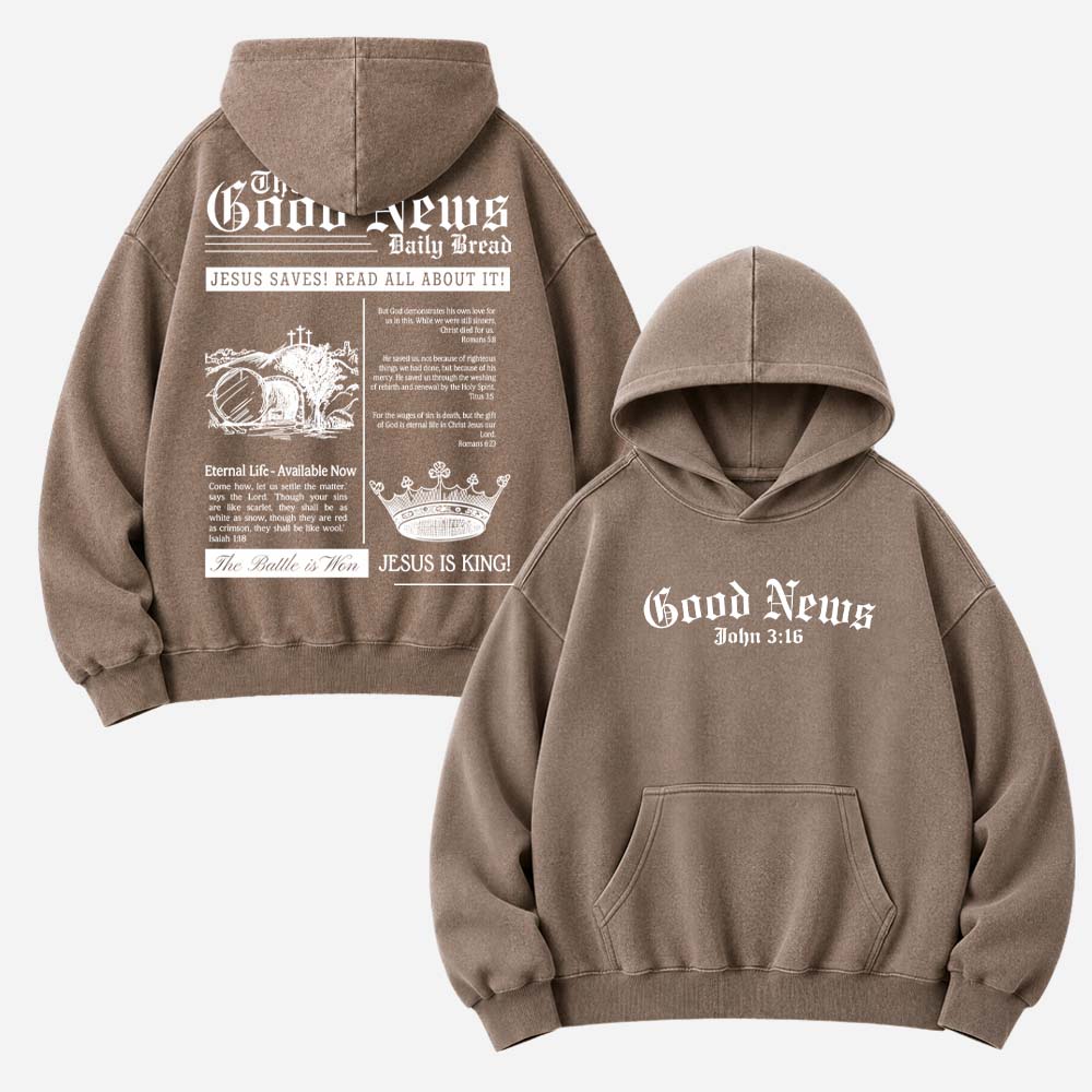 The Good News Vintage Washed Hoodie