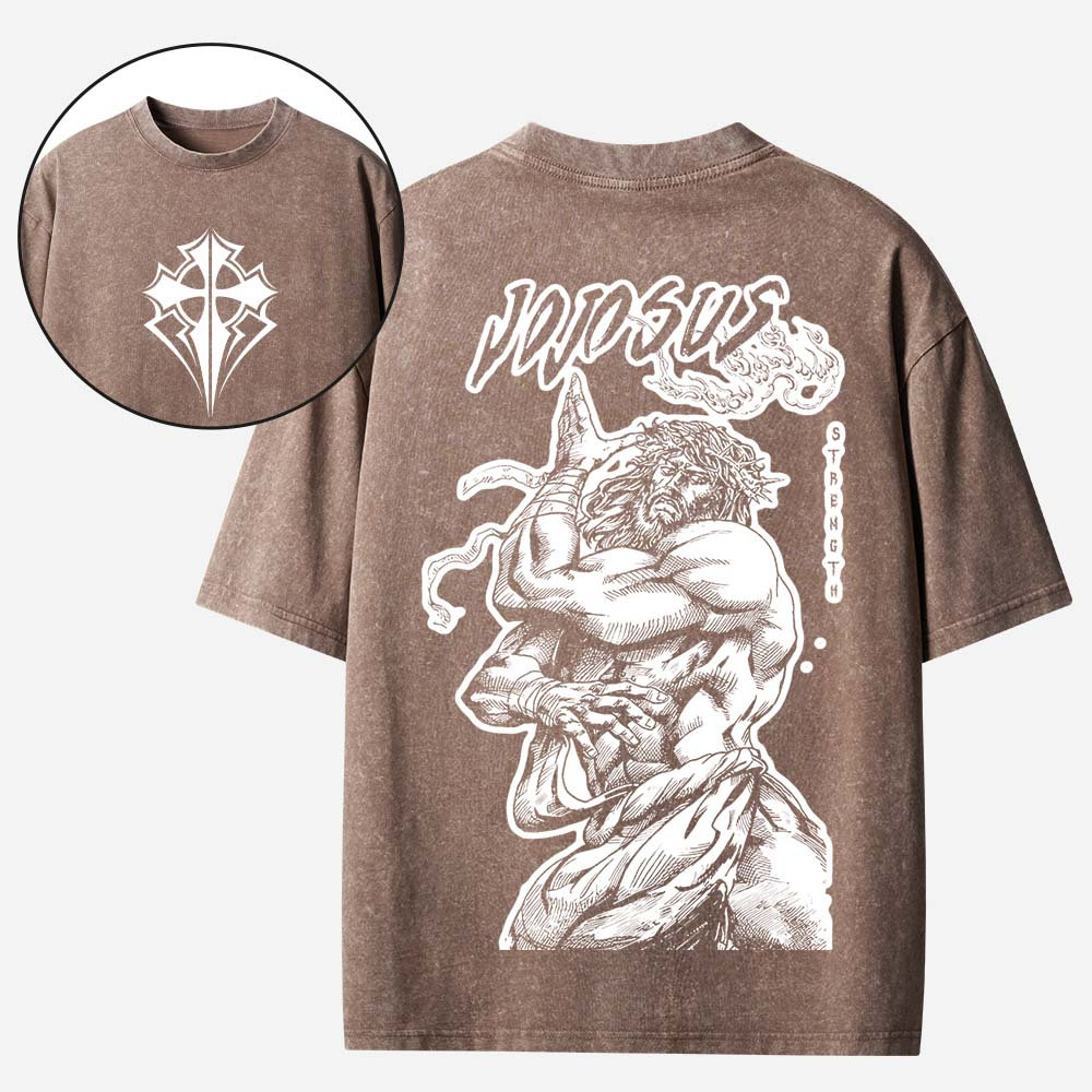 Enduring Strength Wrestle Graphic Vintage Washed T-Shirt