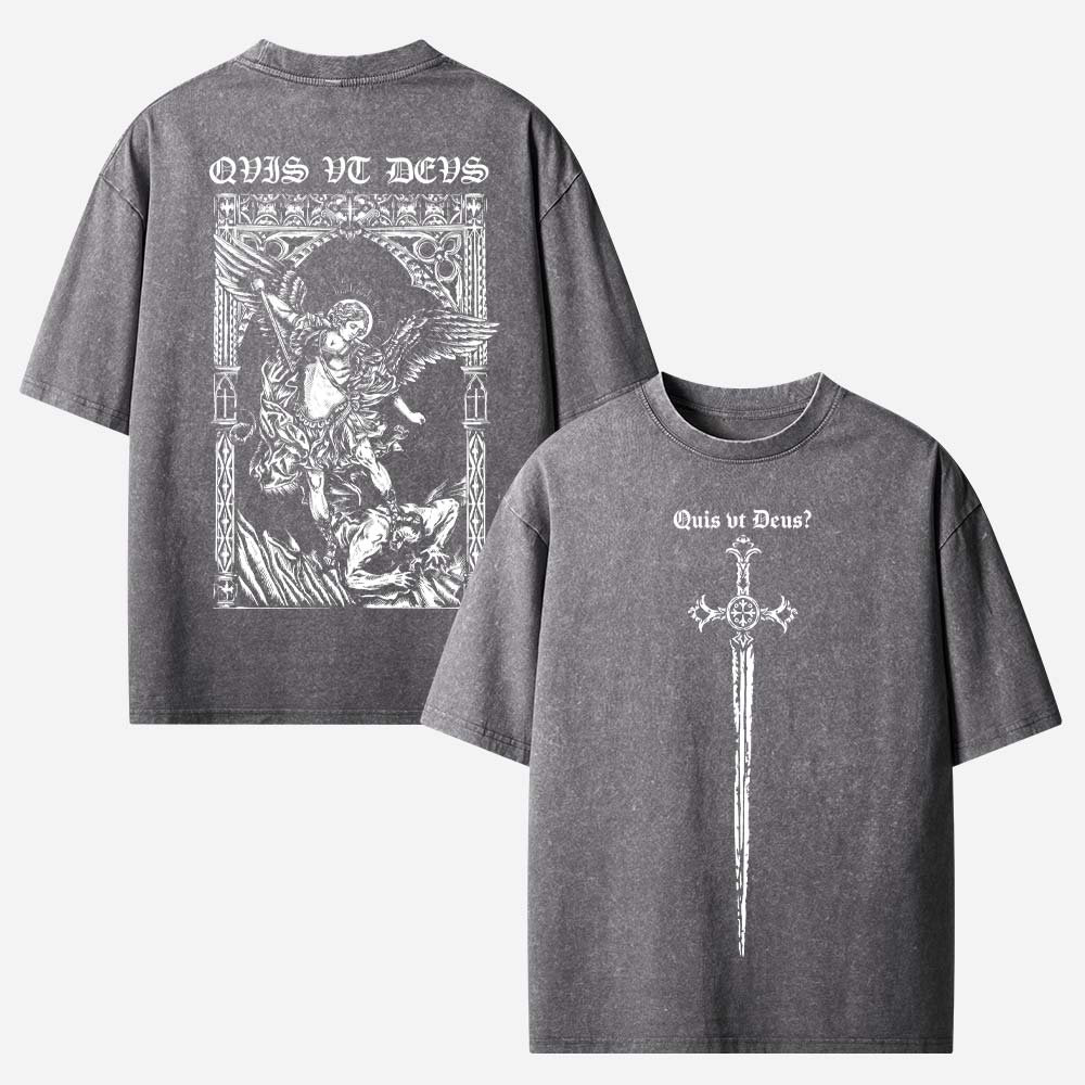 Angel Graphic Vintage Washed T-Shirt – deltza