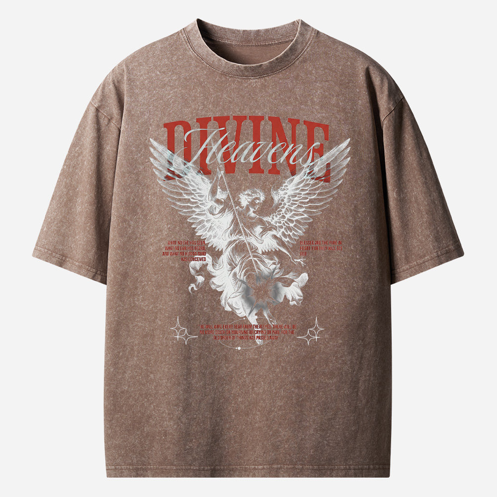 Angel Graphic Vintage Washed T-Shirt