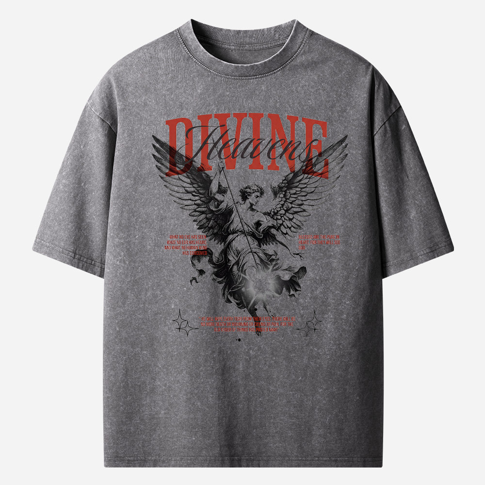Angel Graphic Vintage Washed T-Shirt