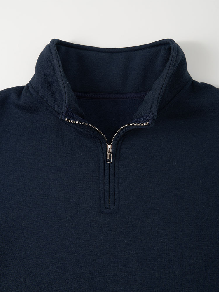 Basic Quarter Zip Fleece Sweatshirt