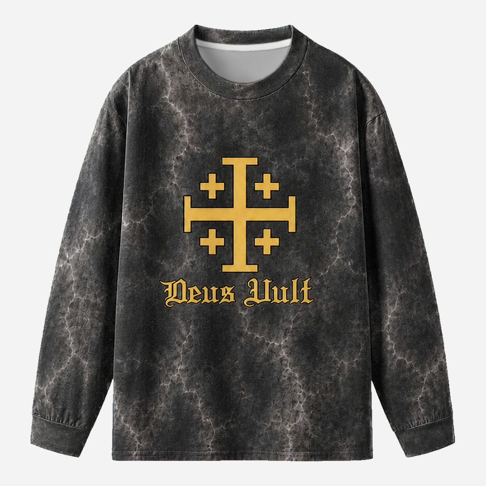 Masked King Eco Oversized Long-Sleeve Graphic Tees · GRS Certified