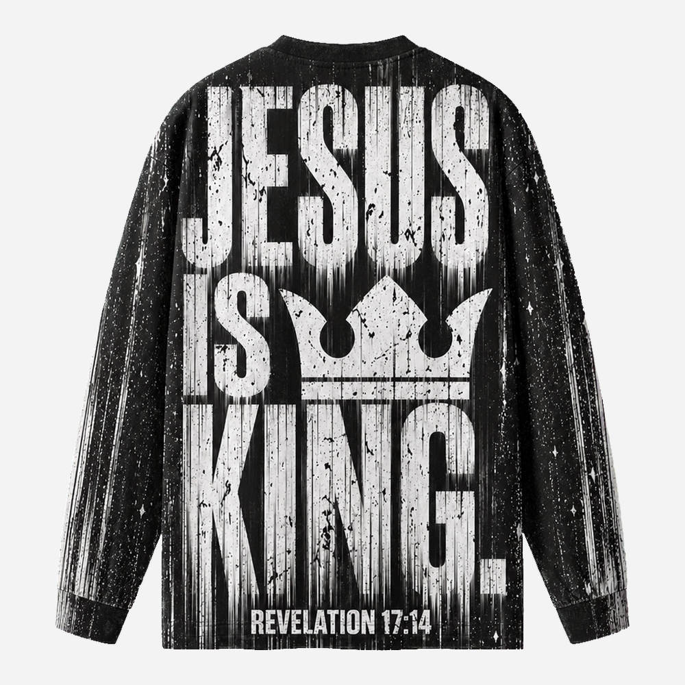 Crown Statement Eco Oversized Long-Sleeve Graphic Tees · GRS Certified