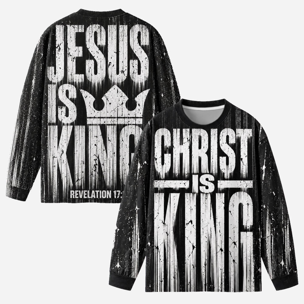 Crown Statement Eco Oversized Long-Sleeve Graphic Tees · GRS Certified