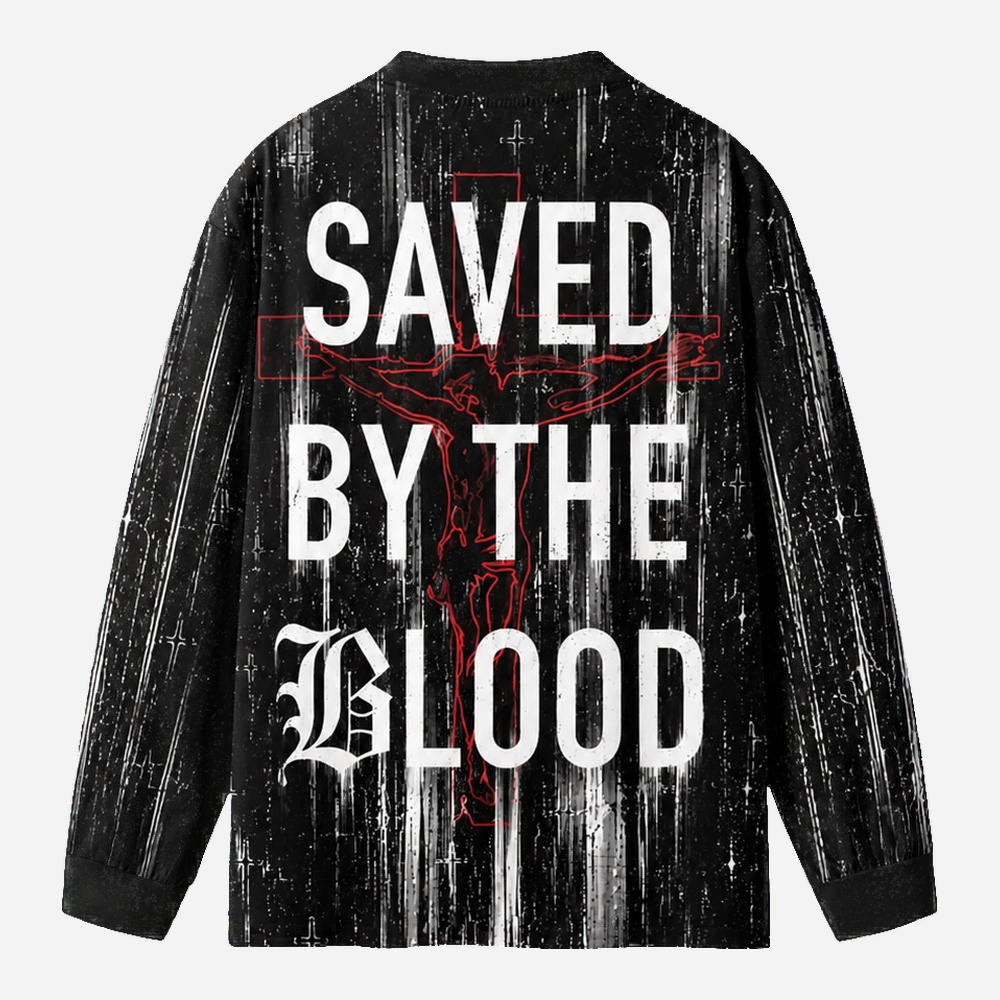 Forgiveness Eco Oversized Long-Sleeve Graphic Tees · GRS Certified