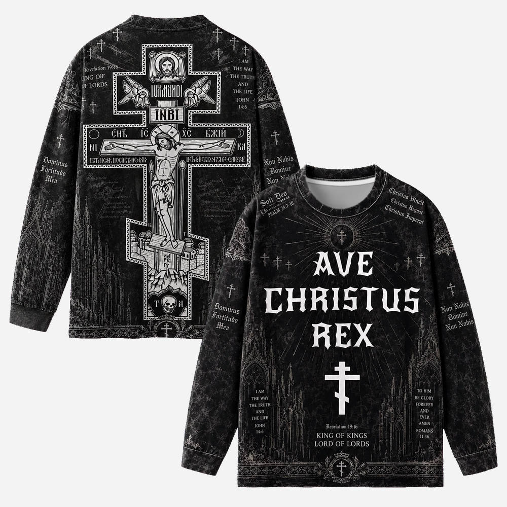 Ornate Relic Eco Oversized Long-Sleeve Graphic Tees · GRS Certified