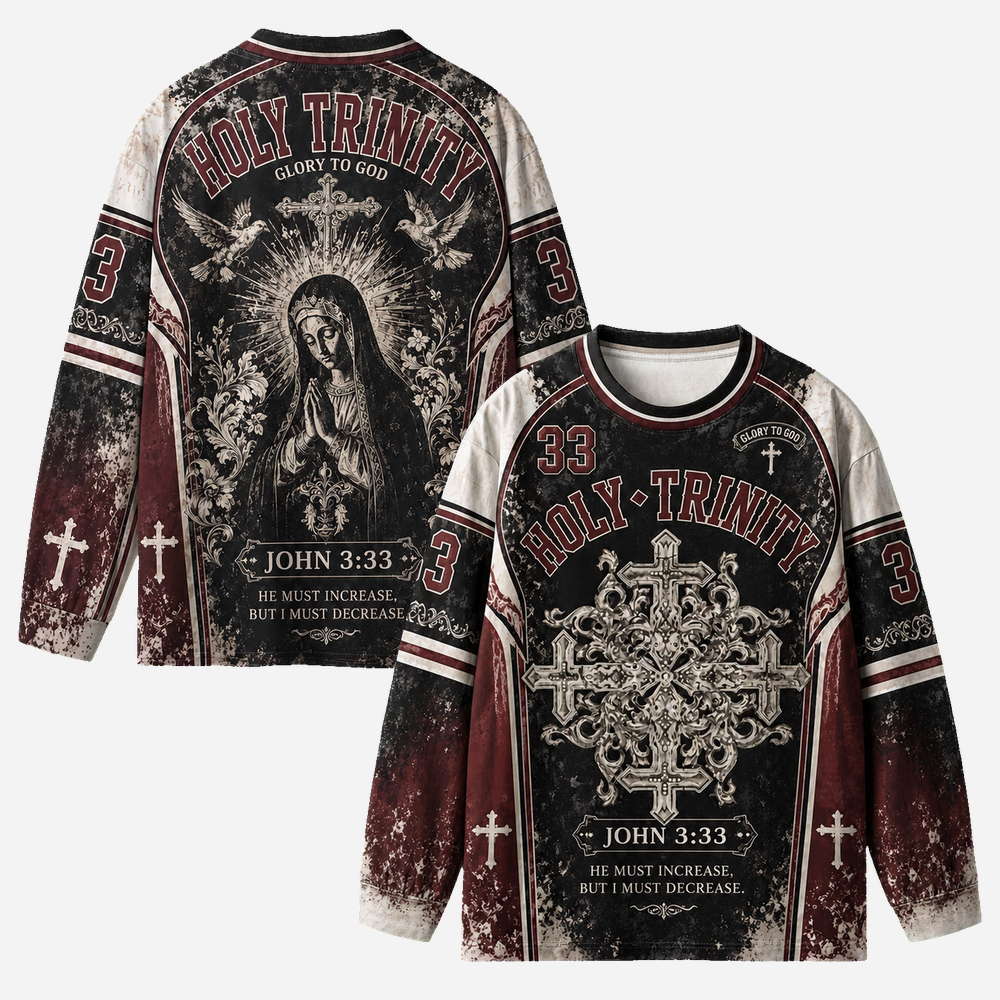 Dove Garden Eco Oversized Long-Sleeve Graphic Tees · GRS Certified
