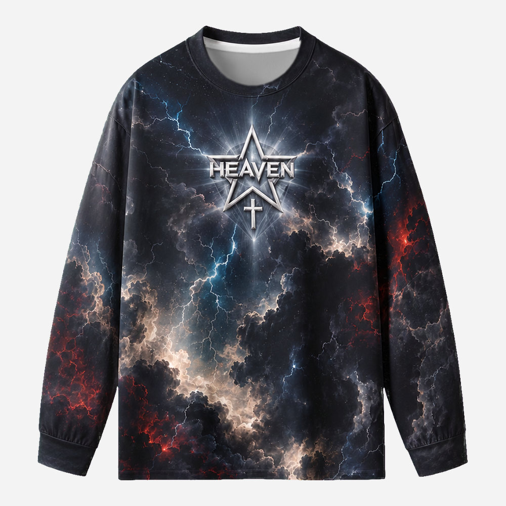 Warrior Vintage Eco Oversized Long-Sleeve Graphic Tees · GRS Certified