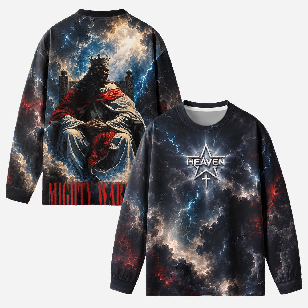 Warrior Vintage Eco Oversized Long-Sleeve Graphic Tees · GRS Certified