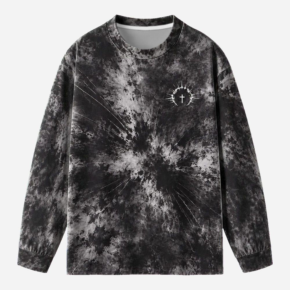 Resurrection Eco Oversized Long-Sleeve Graphic Tees · GRS Certified