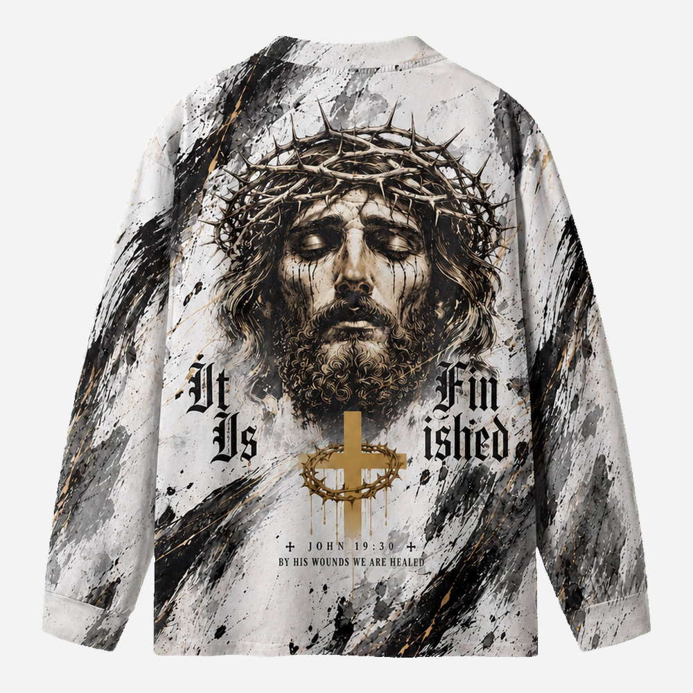Thorn Crown Eco Oversized Long-Sleeve Graphic Tees · GRS Certified