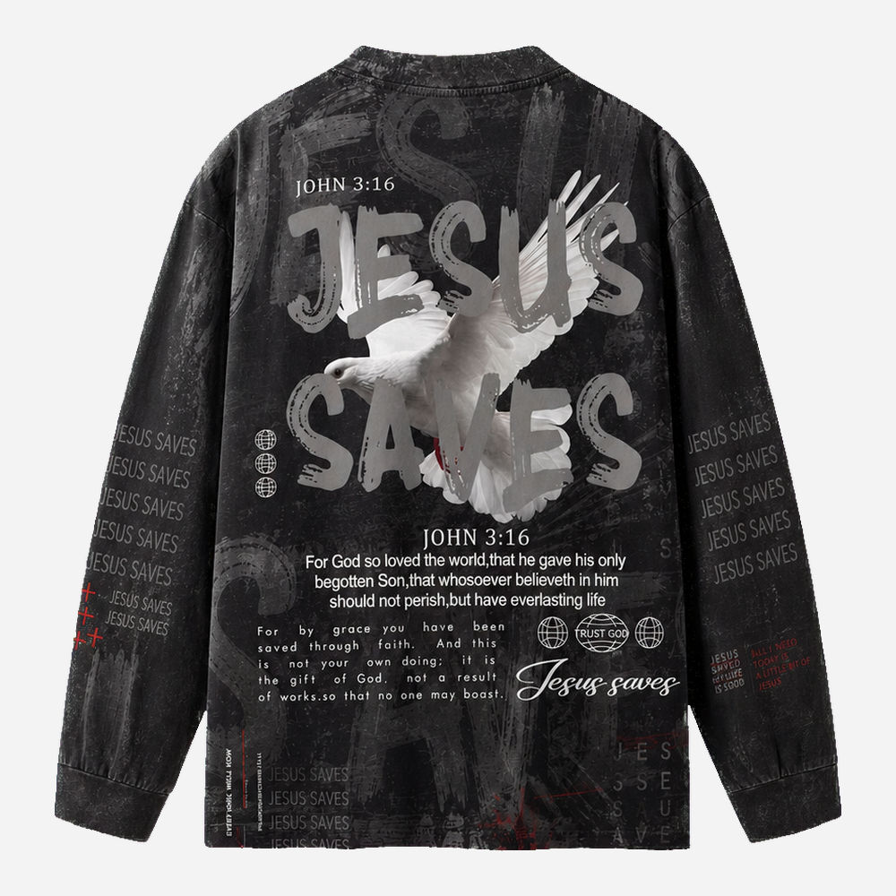 Dove Eco Oversized Long-Sleeve Graphic Tees · GRS Certified