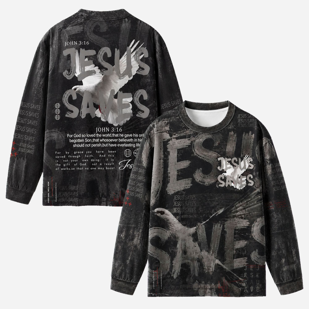 Dove Eco Oversized Long-Sleeve Graphic Tees · GRS Certified