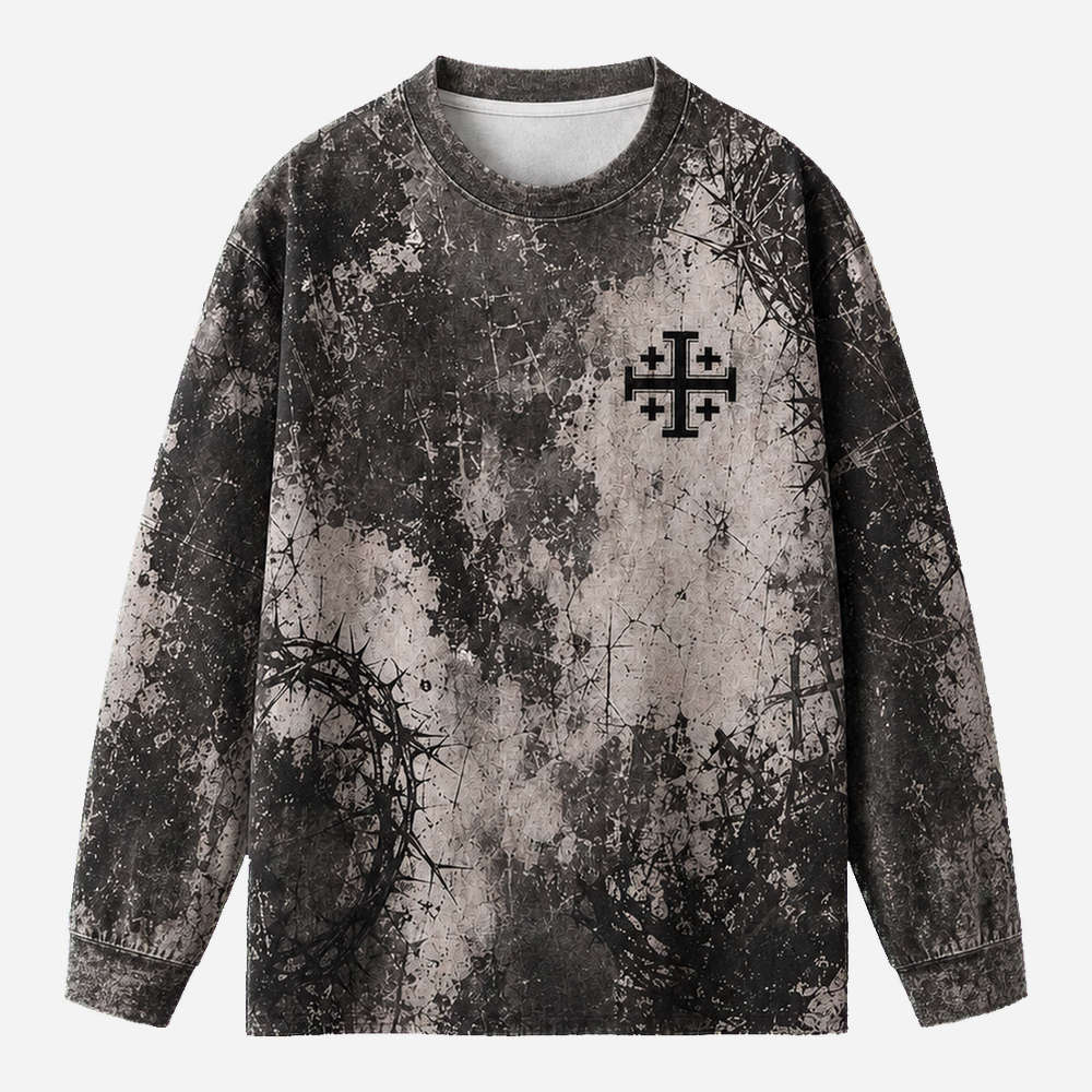 Masked King Eco Oversized Long-Sleeve Graphic Tees · GRS Certified