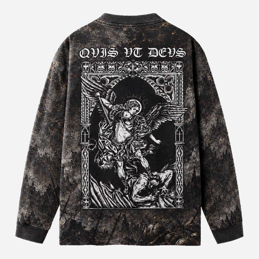 Angel Eco Oversized Long-Sleeve Graphic Tees · GRS Certified