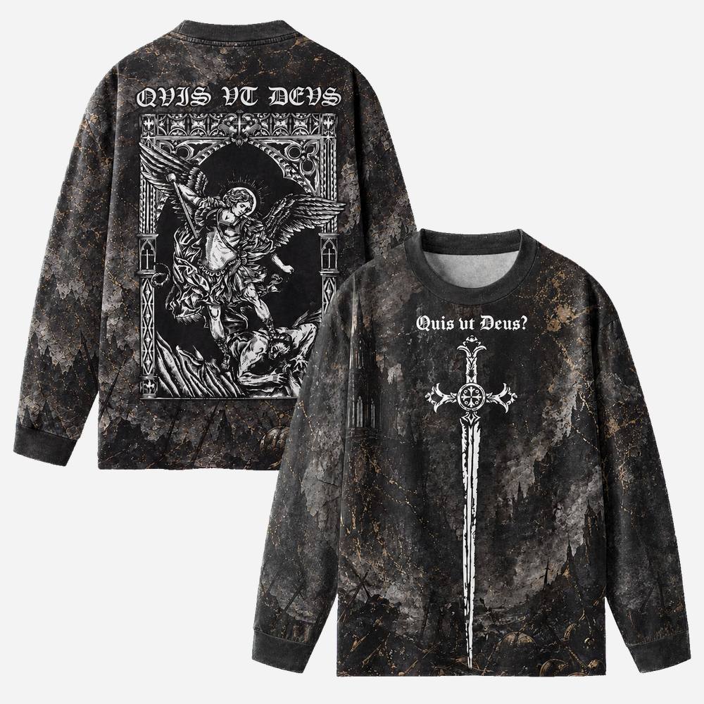Angel Eco Oversized Long-Sleeve Graphic Tees · GRS Certified