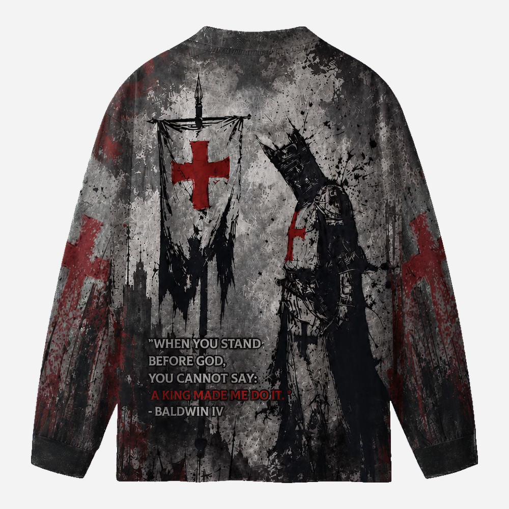 Masked King Eco Oversized Long-Sleeve Graphic Tees · GRS Certified