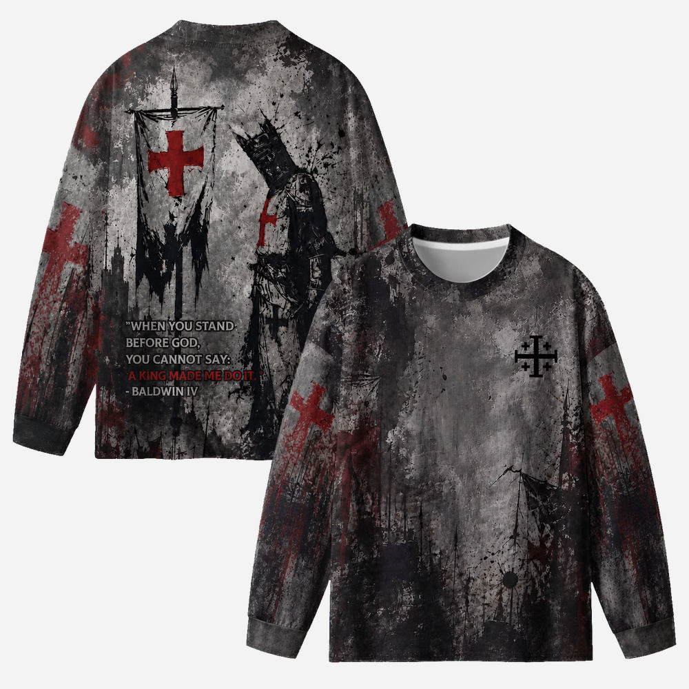 Masked King Eco Oversized Long-Sleeve Graphic Tees · GRS Certified