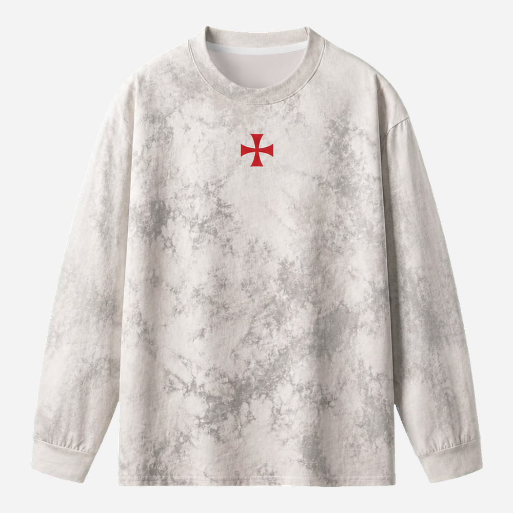 Red Knight Eco Oversized Long-Sleeve Graphic Tees · GRS Certified