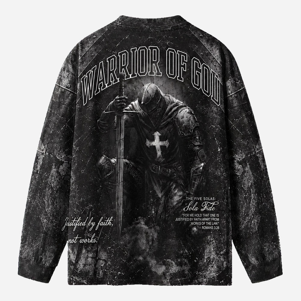 Warrior Eco Oversized Long-Sleeve Graphic Tees · GRS Certified