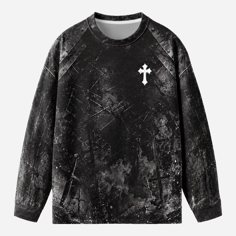 Warrior Eco Oversized Long-Sleeve Graphic Tees · GRS Certified