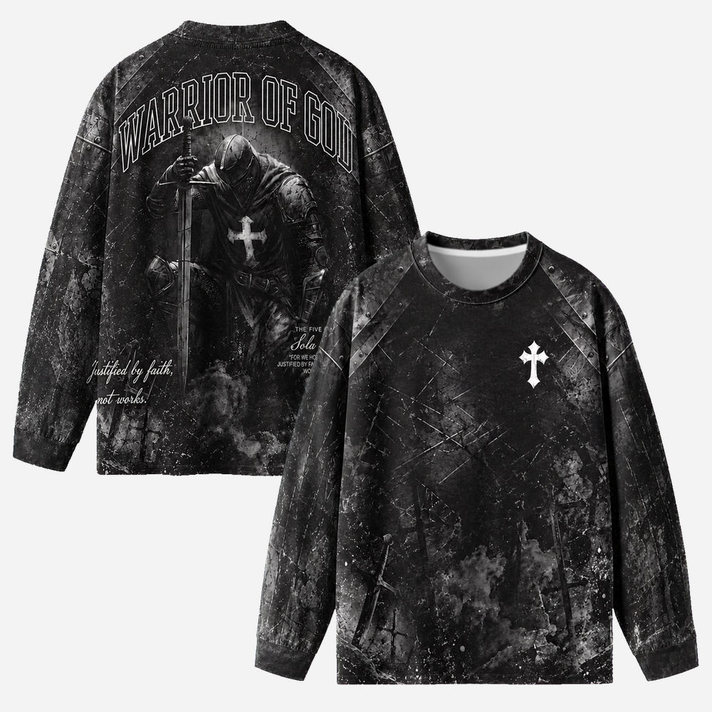 Warrior Eco Oversized Long-Sleeve Graphic Tees · GRS Certified