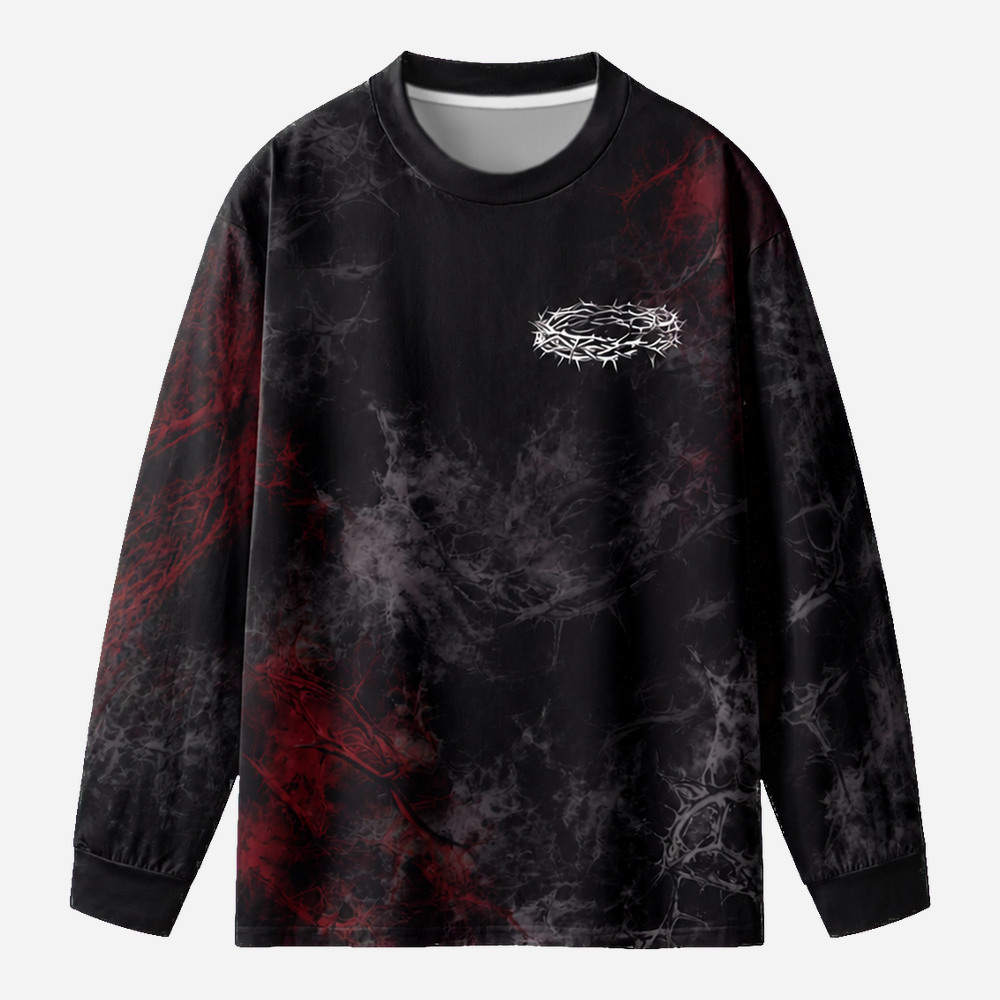Burden Bearer Eco Oversized Long-Sleeve Graphic Tees · GRS Certified
