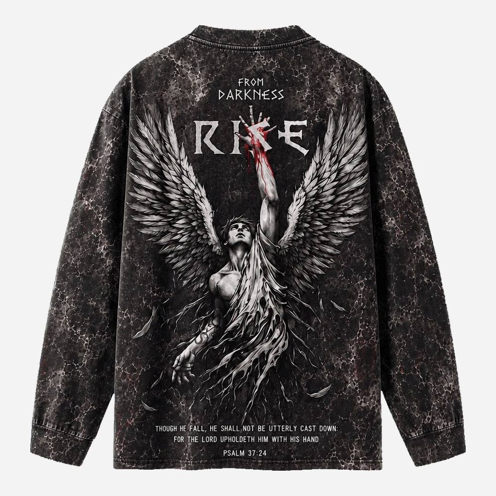Rising Angel Eco Oversized Long-Sleeve Graphic Tees · GRS Certified
