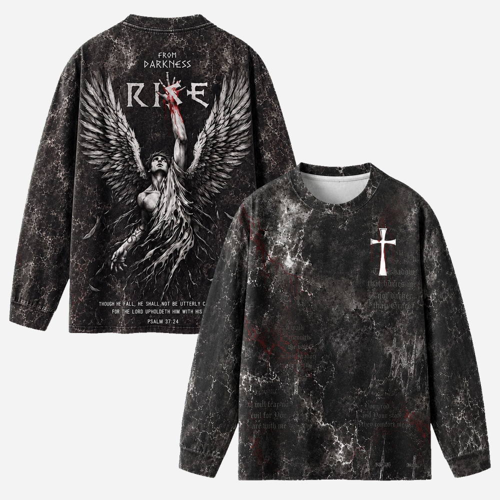 Rising Angel Eco Oversized Long-Sleeve Graphic Tees · GRS Certified