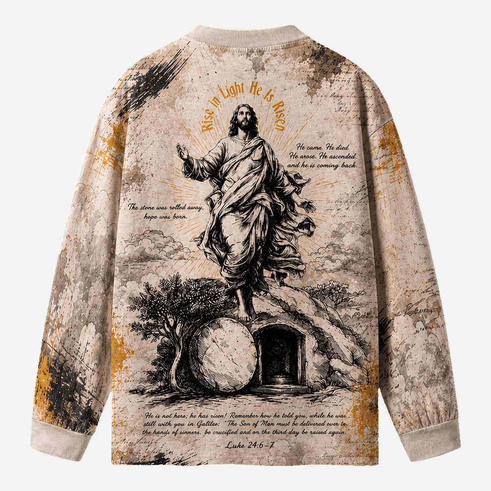 Open Tomb Eco Oversized Long-Sleeve Graphic Tees · GRS Certified