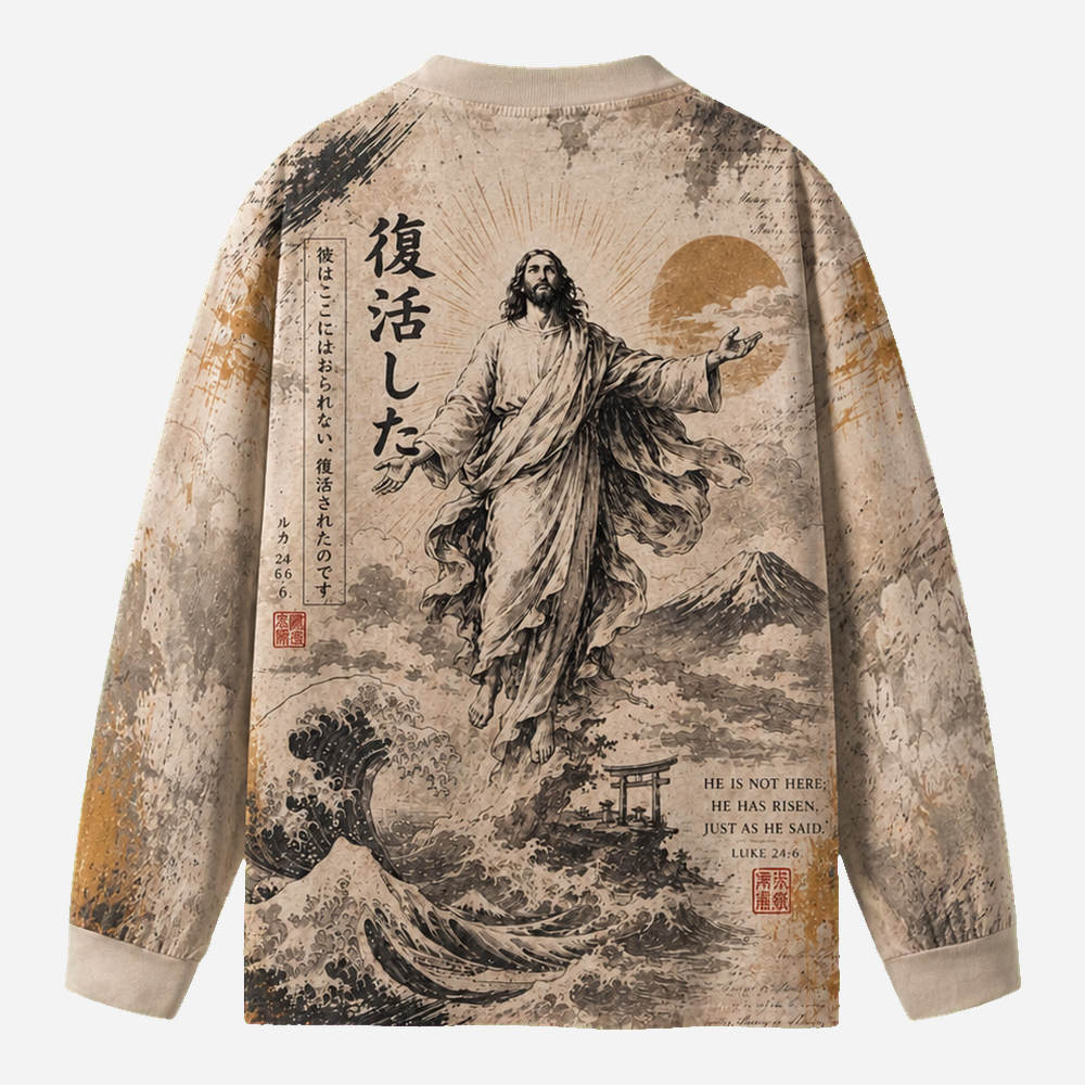 Open Tomb Eco Oversized Long-Sleeve Graphic Tees · GRS Certified