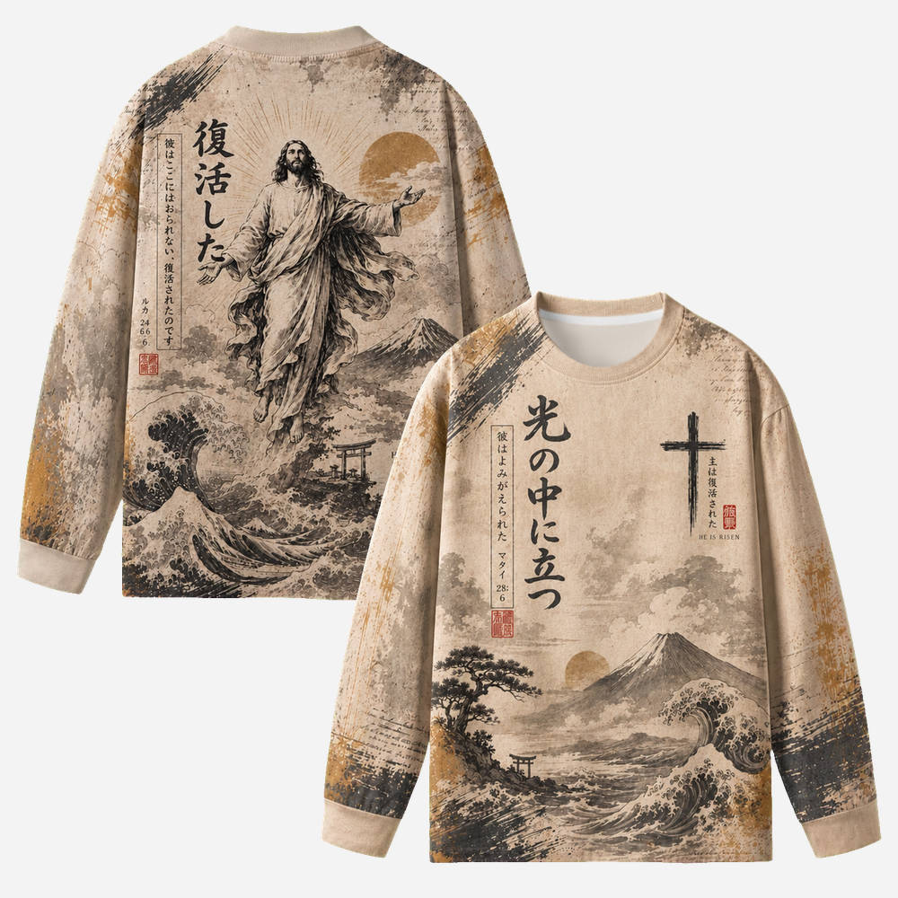Open Tomb Eco Oversized Long-Sleeve Graphic Tees · GRS Certified