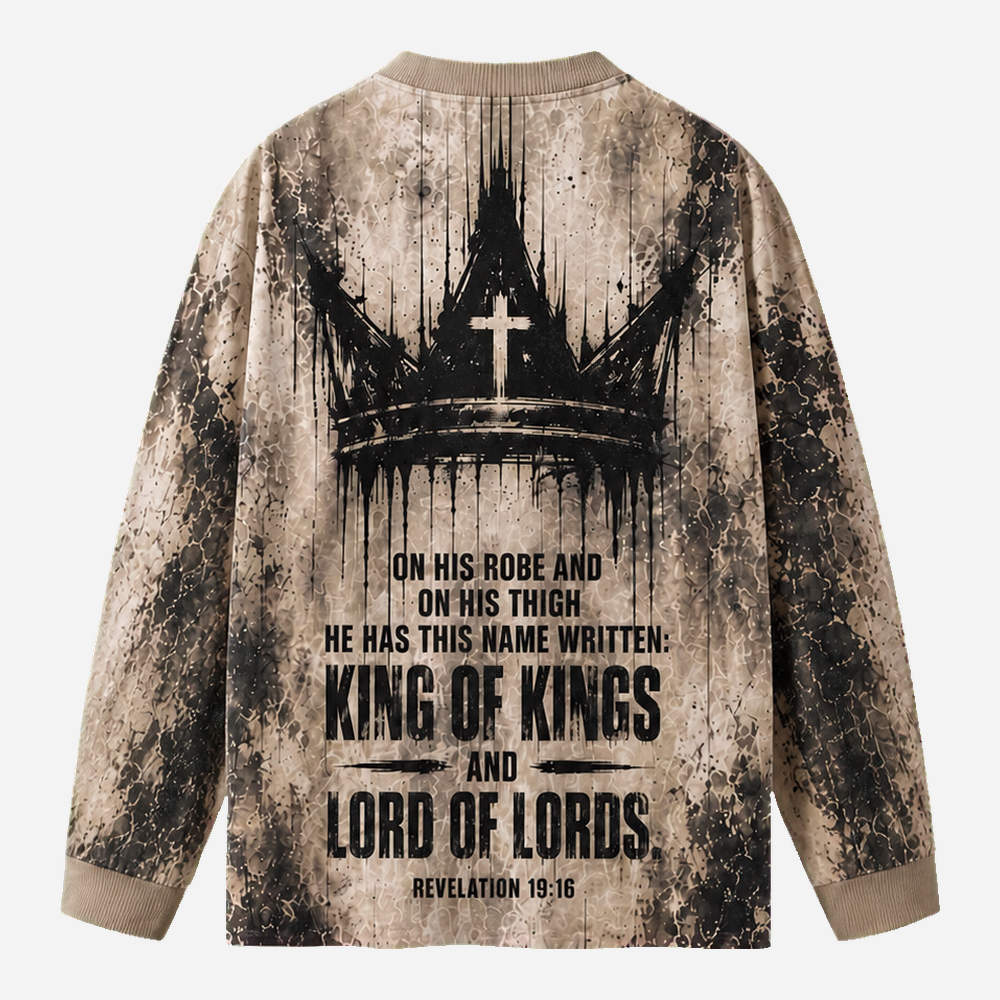 Crown Statement Eco Oversized Long-Sleeve Graphic Tees · GRS Certified