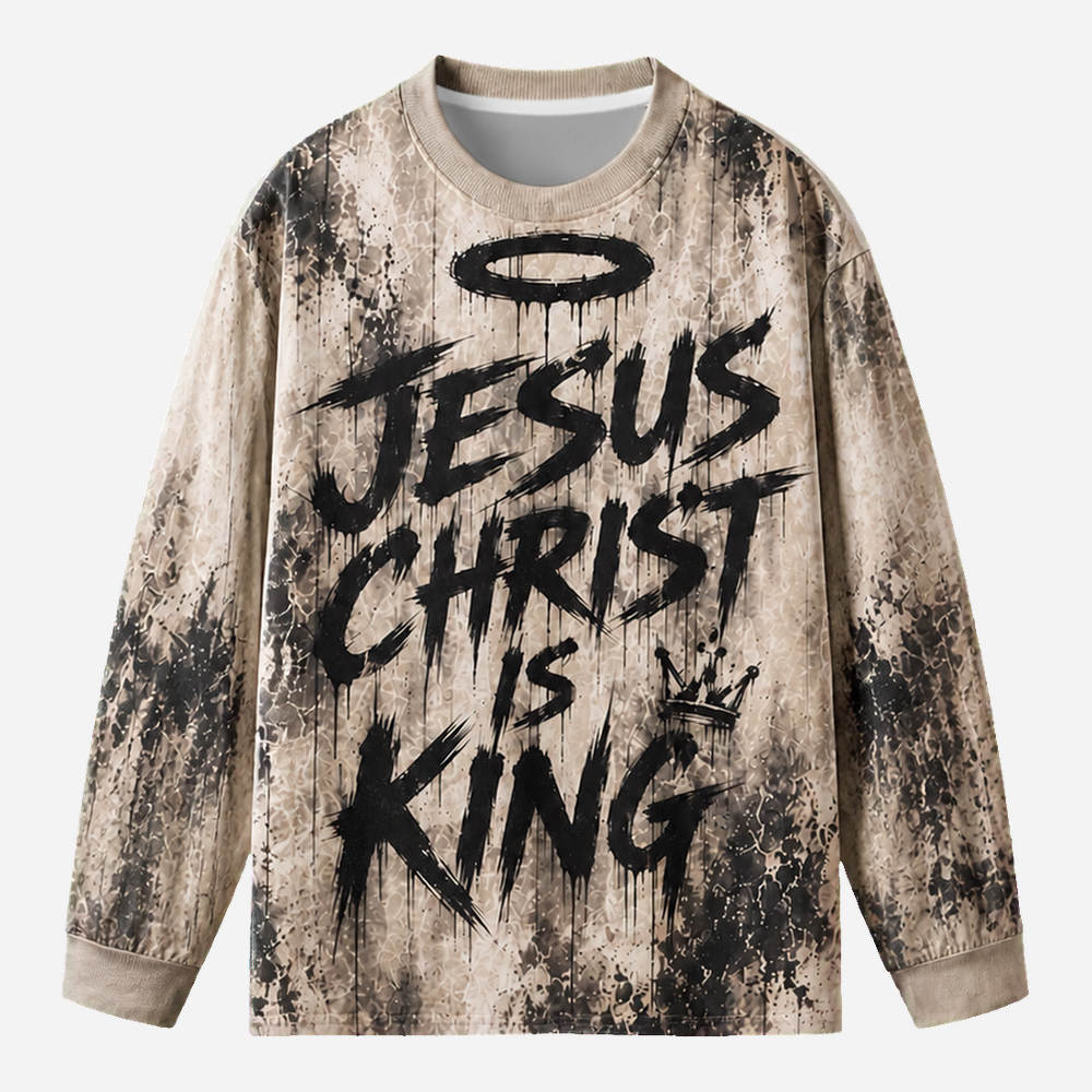 Crown Statement Eco Oversized Long-Sleeve Graphic Tees · GRS Certified