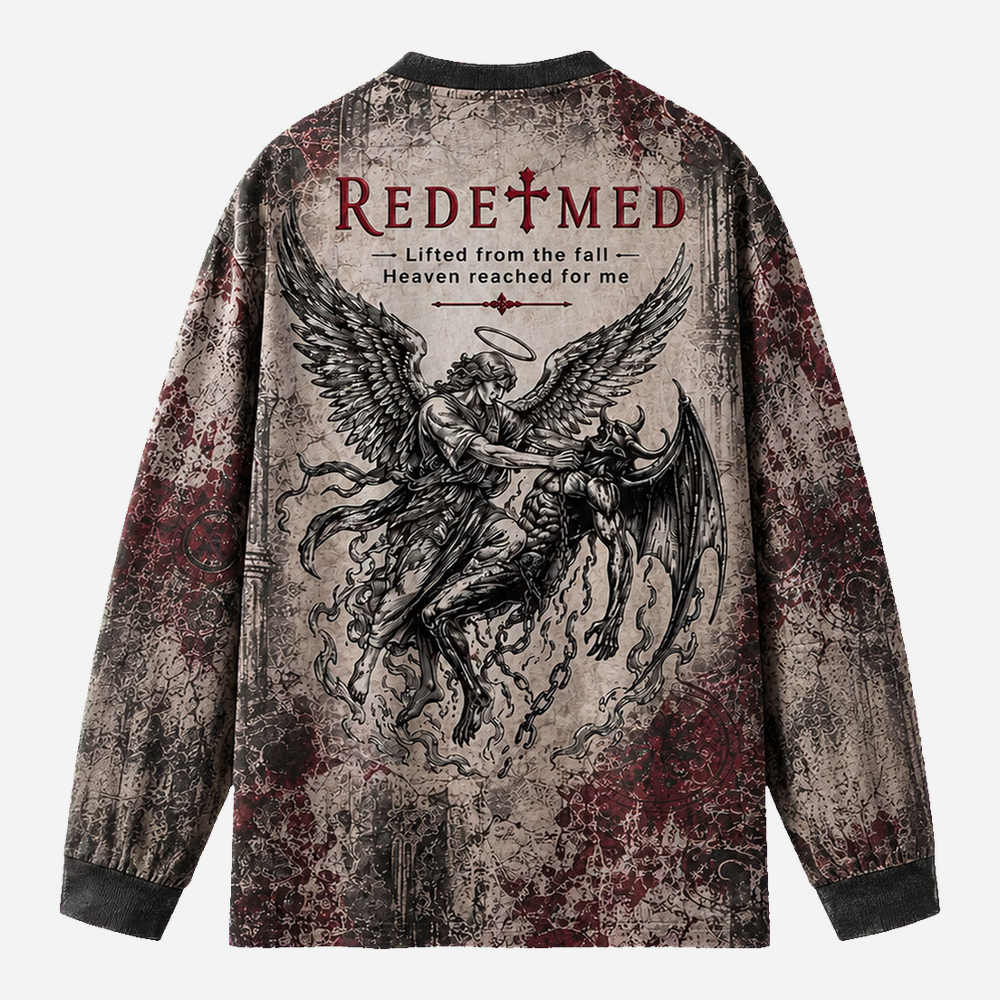 Angel Rescue Eco Oversized Long-Sleeve Graphic Tees · GRS Certified