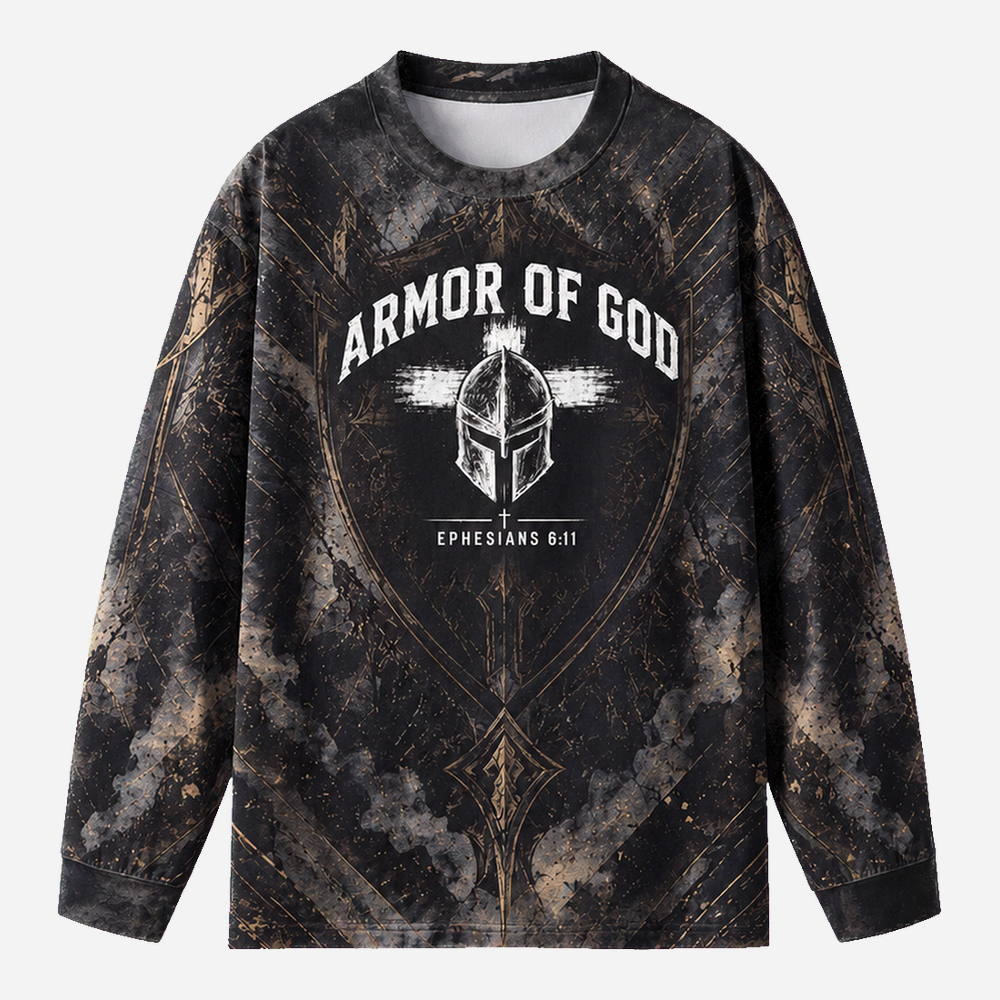 Shield Helmet Eco Oversized Long-Sleeve Graphic Tees · GRS Certified