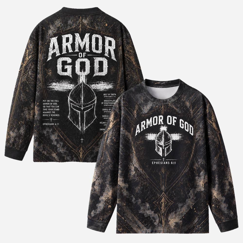Shield Helmet Eco Oversized Long-Sleeve Graphic Tees · GRS Certified