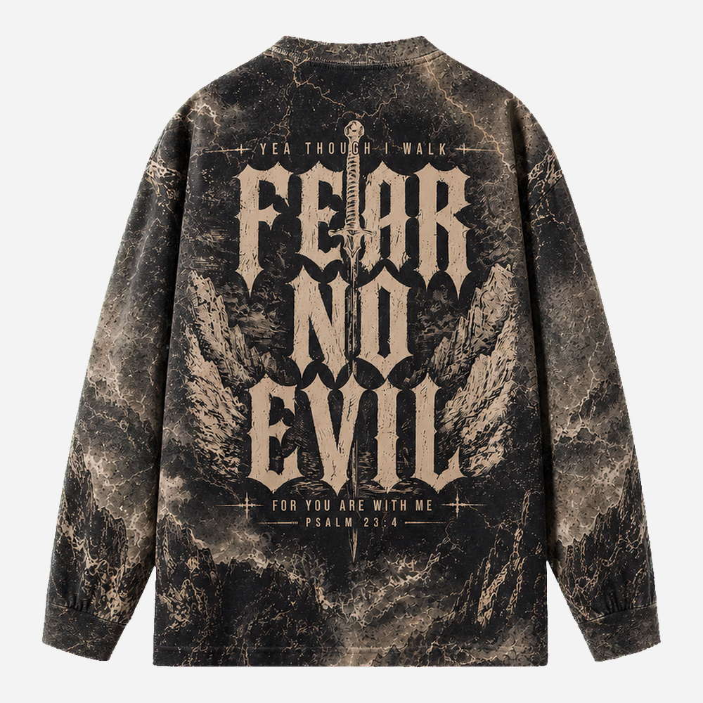Fearless Wings Eco Oversized Long-Sleeve Graphic Tees · GRS Certified