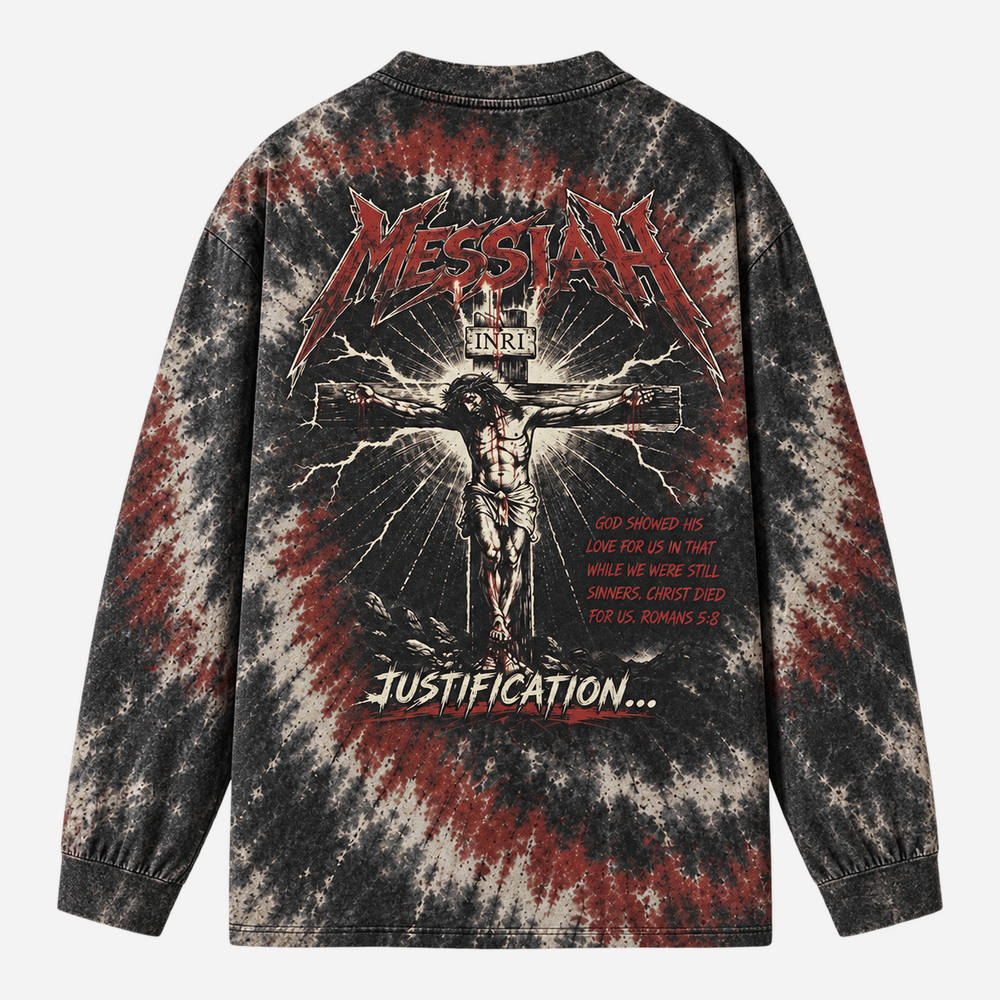 Thunder Figure Eco Oversized Long-Sleeve Graphic Tees · GRS Certified