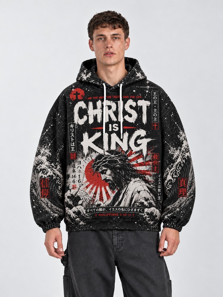 Crown Statement All Over Print Scuba Hoodie