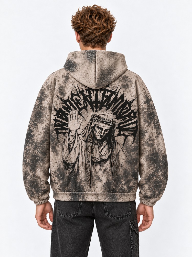 Memento Mori All Over Print Scuba Hoodie