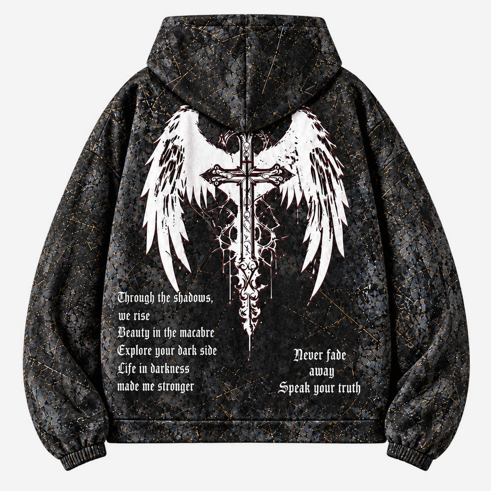 Winged Emblem All Over Print Scuba Hoodie