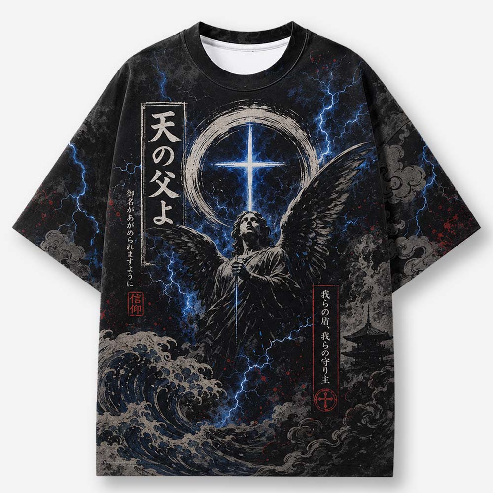 Angel Guard Eco Oversized Graphic Tees · GRS Certified