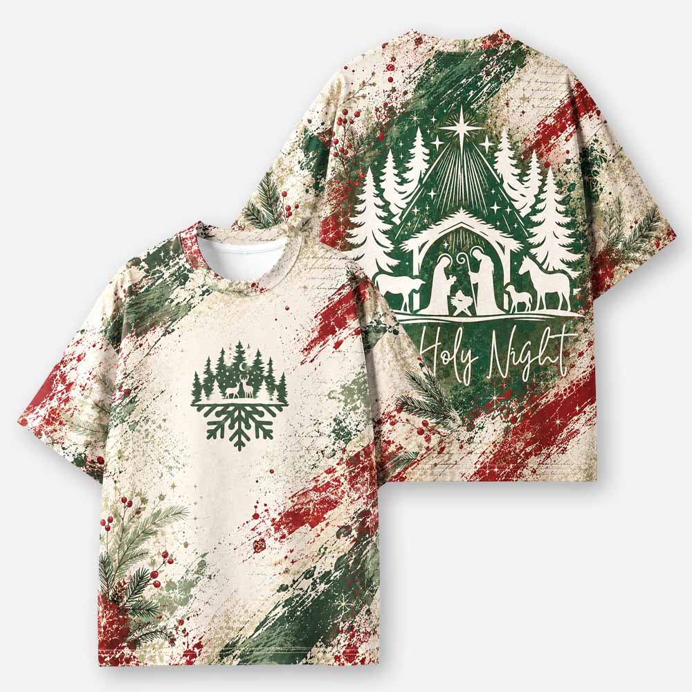 Christmas Star Eco Oversized Graphic Tees · GRS Certified