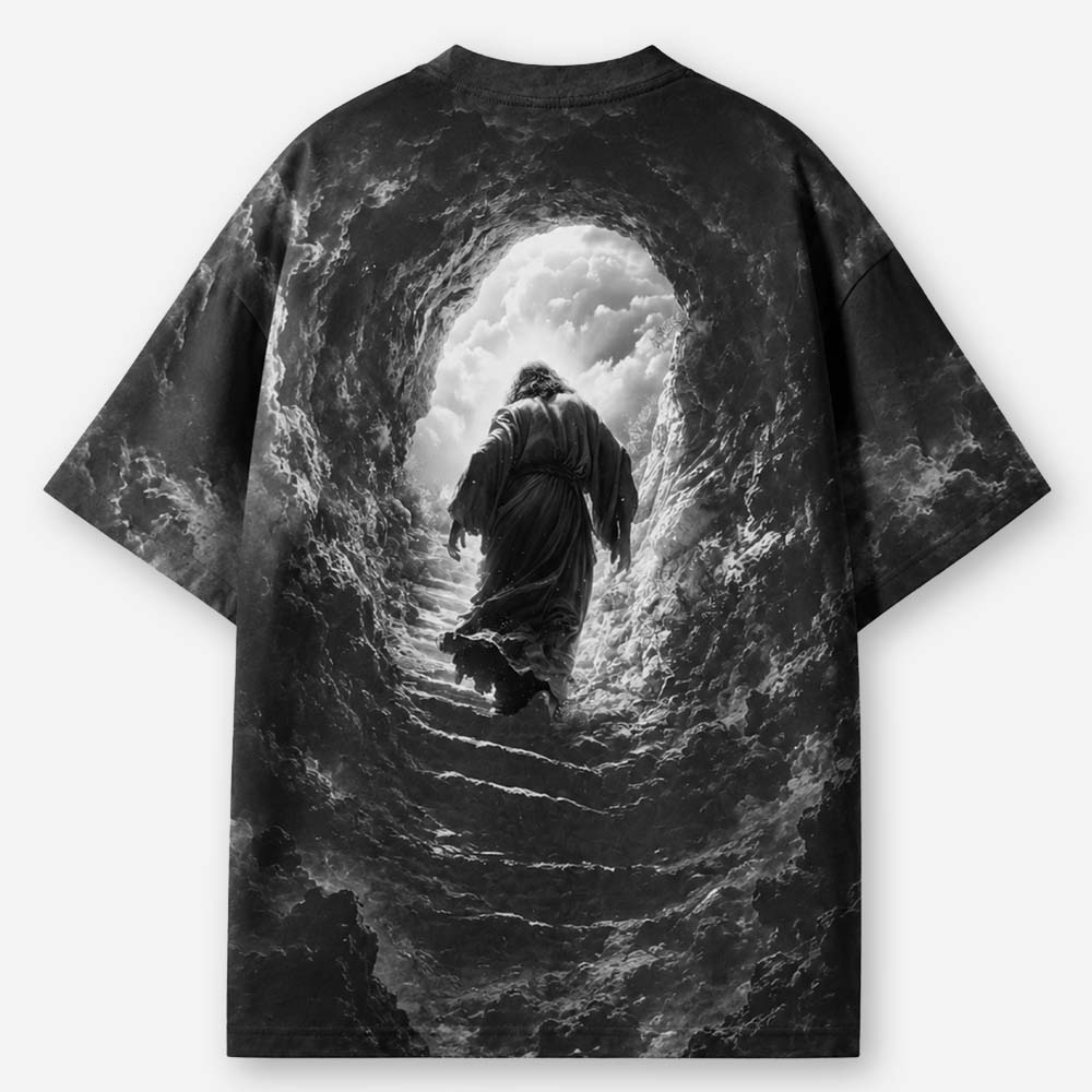 Walk Into Light Eco Oversized Graphic Tees · GRS Certified