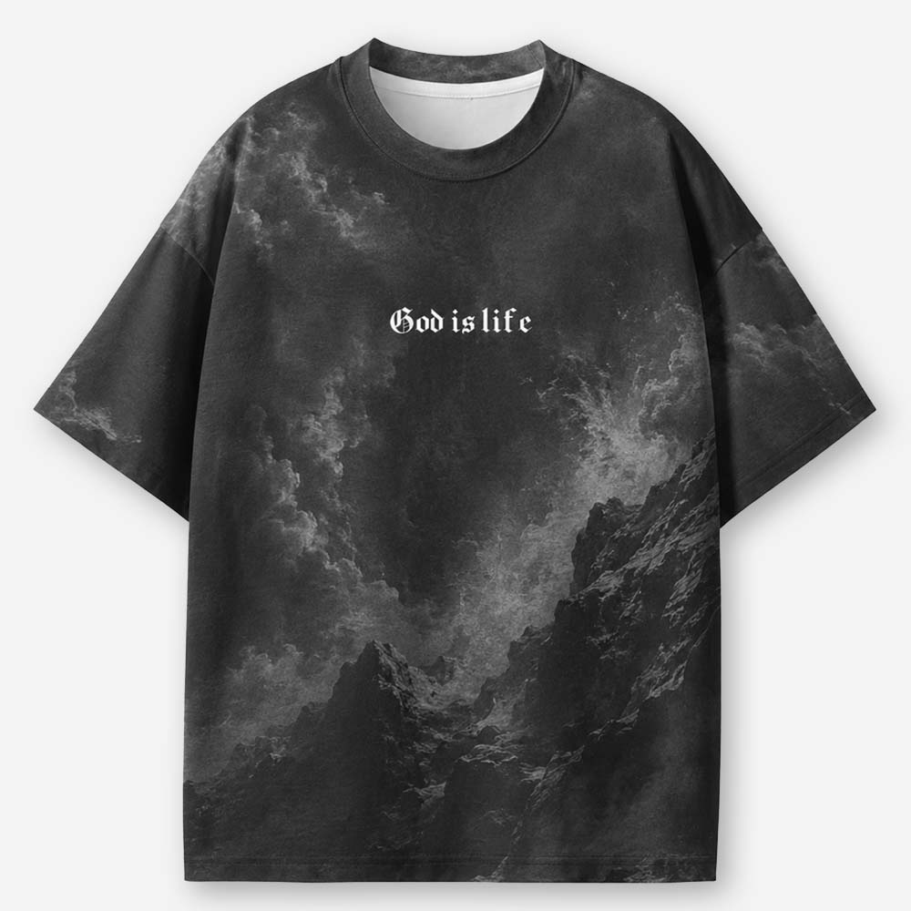 Walk Into Light Eco Oversized Graphic Tees · GRS Certified