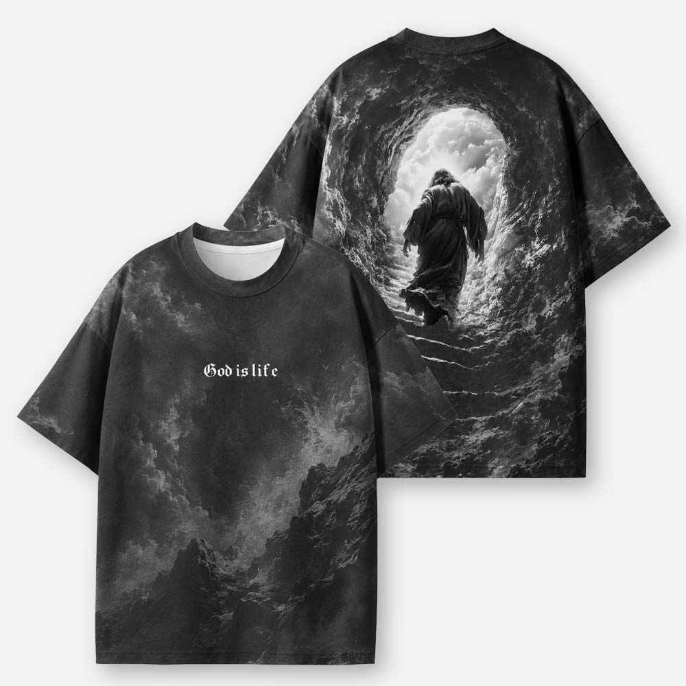 Walk Into Light Eco Oversized Graphic Tees · GRS Certified