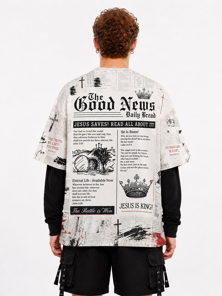 The Good News Eco Oversized Graphic Tees · GRS Certified