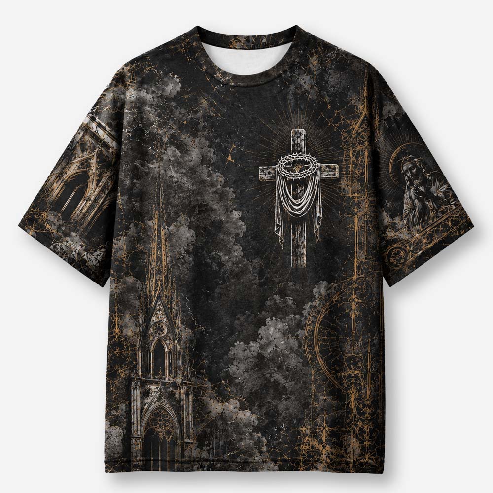 Burden Bearer Eco Oversized Graphic Tees · GRS Certified